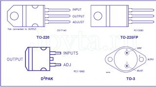 مخططات اتصال LM317 وLM317T، ورقة بيانات مخطط اتصال lm317t لمثبت الجهد