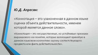 Конотативний аспект значення мовної одиниці Конотативний аспект лексичного значення